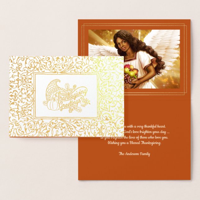 Angel of Thanksgiving Luxury  Foil Card (Display)