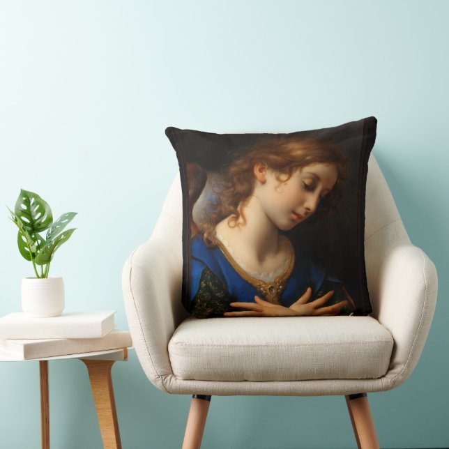 Angel of the Annunciation by Carlo Dolci Cushion (Chair)