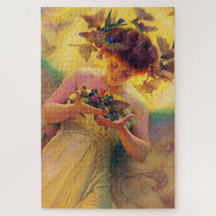 “Angel of the Birds” by Franz Dvorak Jigsaw Puzzle