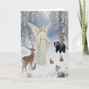 Angel of the Forest Christmas Holiday Card
