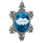Angel of the Heart Pewter Snowflake Ornament