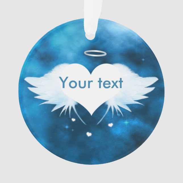Angel of the Heart Round Acrylic Ornament (Front)