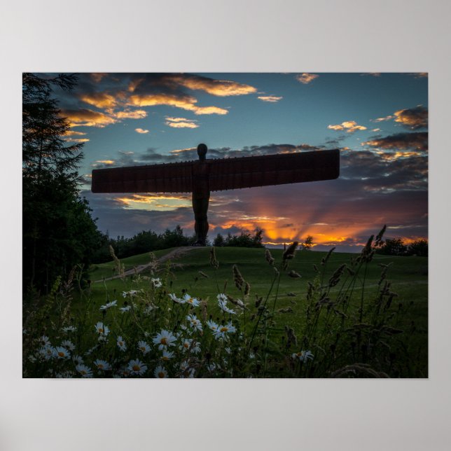 Angel of The North Sunset Poster/Print Poster (Front)
