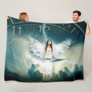 ANGEL of TIME Fleece Blanket