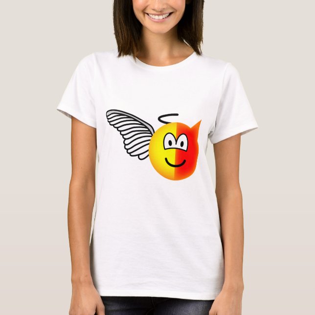 Angel or devil emoticon T-Shirt (Front)