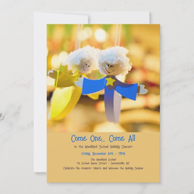 Angel Ornament Invitation (Front)