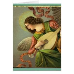 Angel Painting With Mandolin
