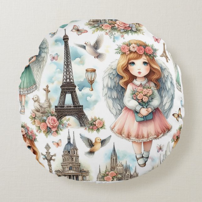 angel paris round cushion (Front)