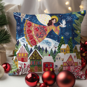 Angel Peace on Earth Christmas Cushion