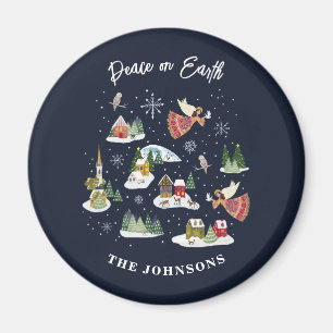 Angel Peace on Earth Christmas Magnet