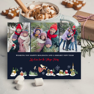 Angel Peace on Earth Photo Christmas 3 Photos Holiday Card