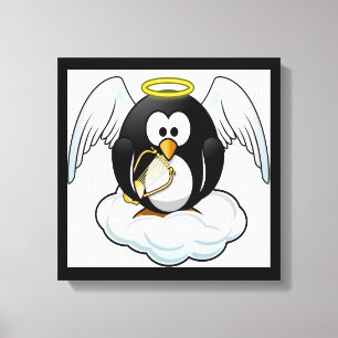 ANGEL PENGUIN CANVAS PRINT