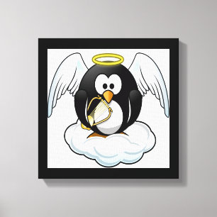 ANGEL PENGUIN CANVAS PRINT