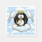 Angel Penguin on a Cloud With Sky Background