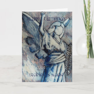 Angel Personalised Happy Birthday Art Card