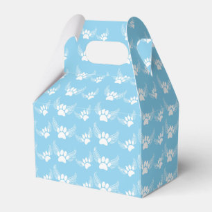 Angel Pet Paw Prints Custom Sky Blue Favour Box
