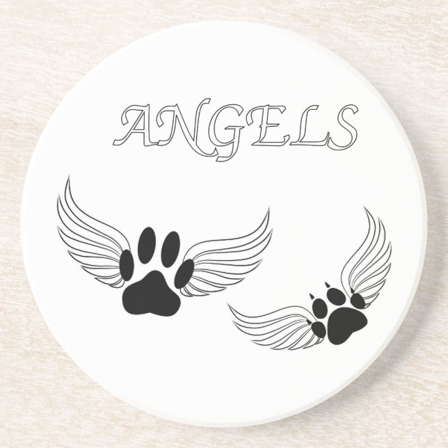 Angel Pet Paws Coaster (Front)