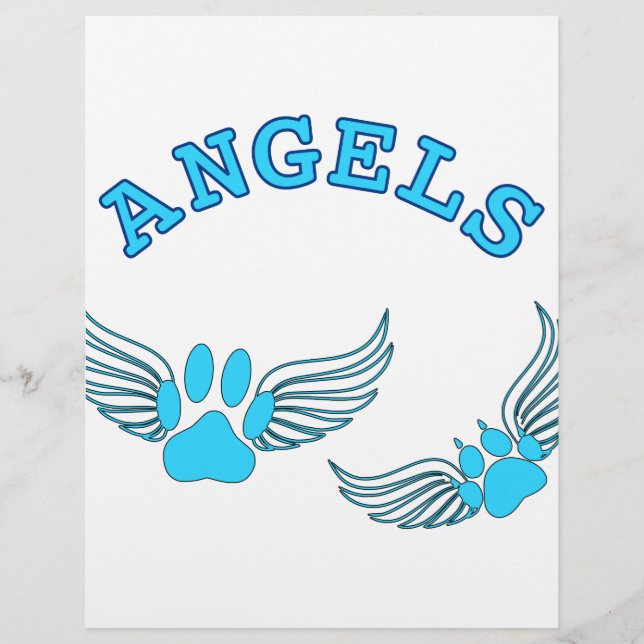 Angel Pet Paws In Blue (Front)
