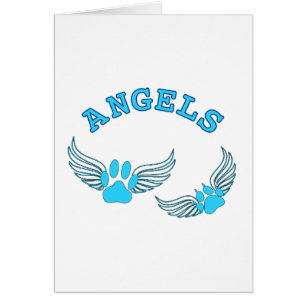 Angel Pet Paws In Blue