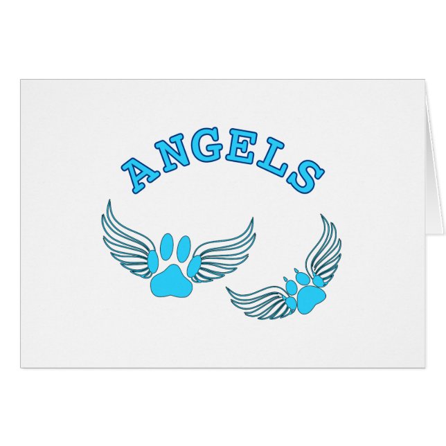 Angel Pet Paws In Blue (Front Horizontal)