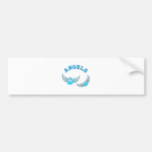 Angel Pet Paws In Blue Bumper Sticker