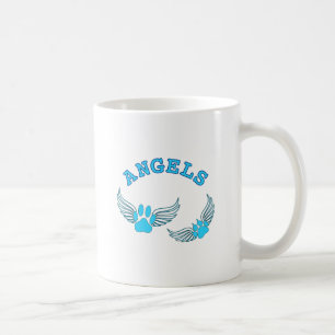 Angel Pet Paws In Blue Coffee Mug