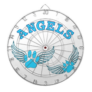 Angel Pet Paws In Blue Dartboard