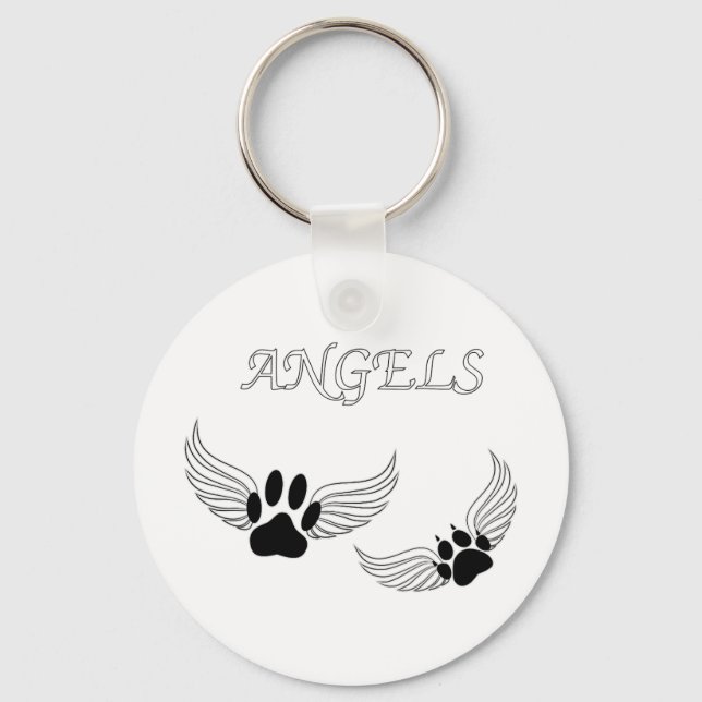 Angel Pet Paws Key Ring (Front)