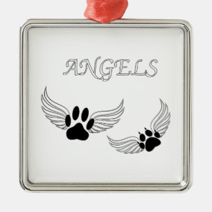Angel Pet Paws Metal Tree Decoration