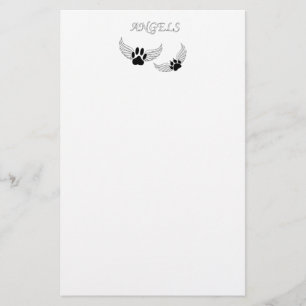 Angel Pet Paws Stationery