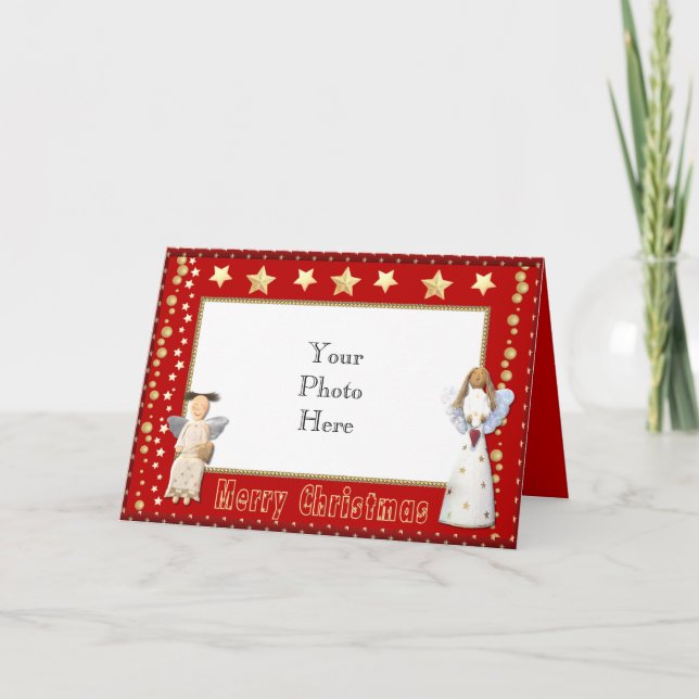 Angel Photo Christmas Holiday Card (Front)