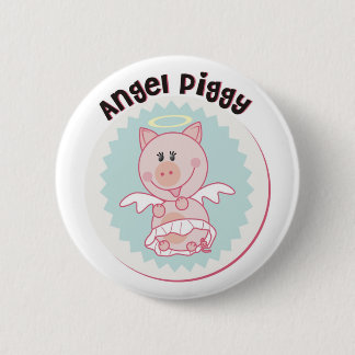 Angel_Piggy 6 Cm Round Badge