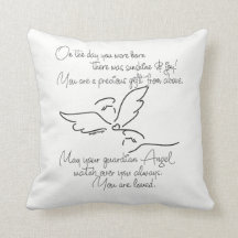Angel pillow for baby... birthday... child