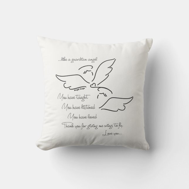 Angel pillow...guardian angel cushion (Front)