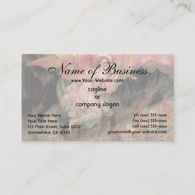 Angel Piping to Souls in Hell by Evelyn De Morgan Business Card (Front)