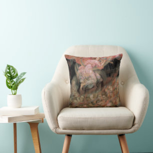 Angel Piping to Souls in Hell by Evelyn De Morgan Cushion