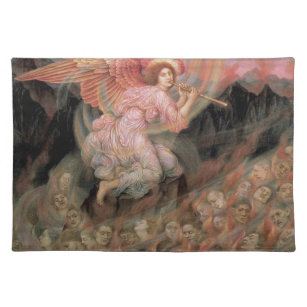 Angel Piping to Souls in Hell by Evelyn De Morgan Placemat