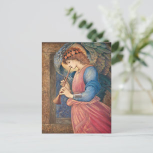 Angel Playing a Flageolet by Edward Burne-Jones Holiday Postcard