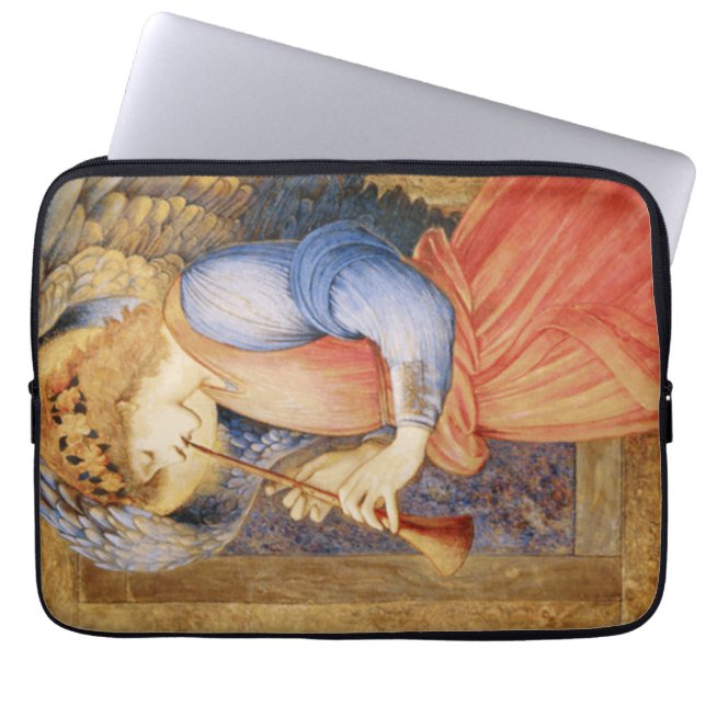 Angel Playing a Flageolet (by Edward Burne-Jones) Laptop Sleeve (Front)