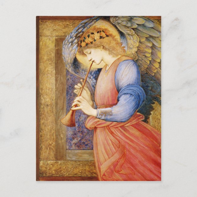 Angel Playing a Flageolet - Edward Burne-Jones Postcard (Front)