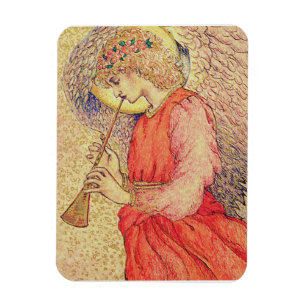 Angel Playing a Flageolet Magnet