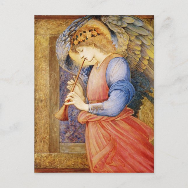 Angel Playing a Flageolet Postcard (Front)