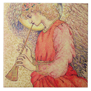 Angel Playing a Flageolet Tile