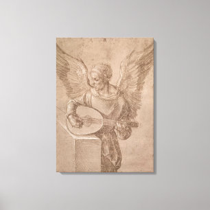 Angel playing a lute, 1491 canvas print