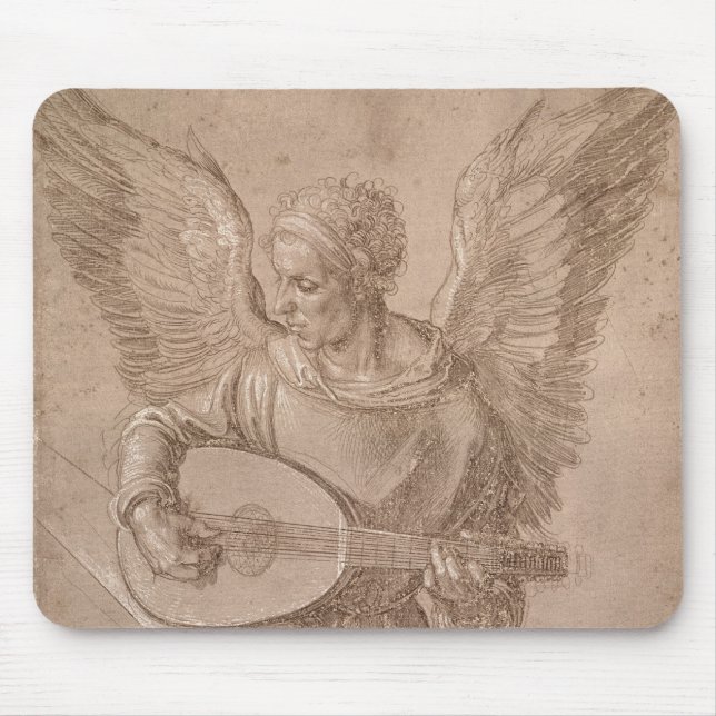 Angel playing a lute, 1491 mouse mat (Front)