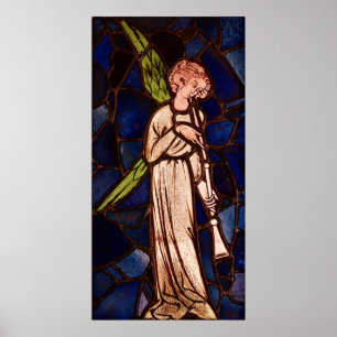 Angel playing a trumpet, c.1280 poster