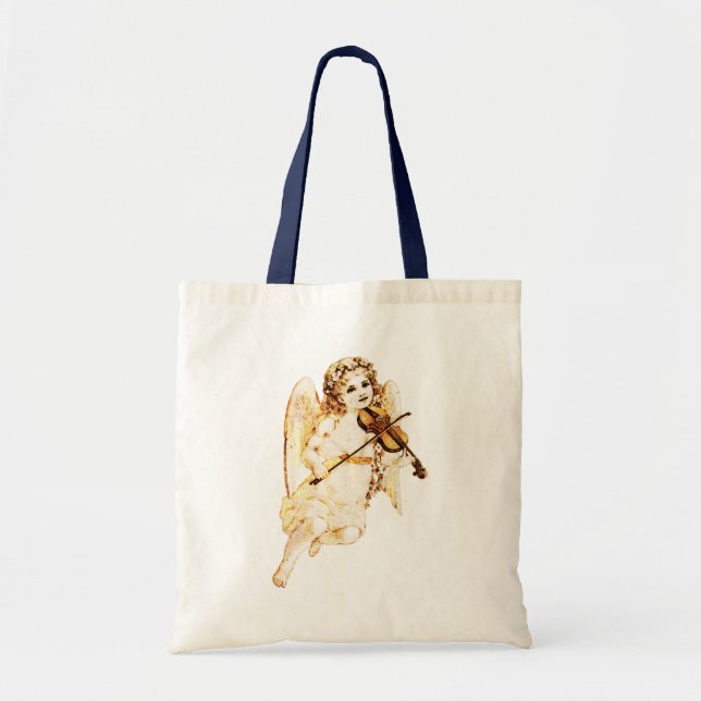 Angel Playing a Violin Tote Bag (Front)