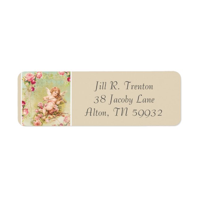 Angel playing a Violin with Roses (Front)