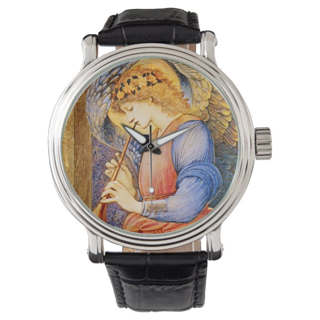 Angel Playing Flageolet Pre Raphaelite Wrist Watch (Front)