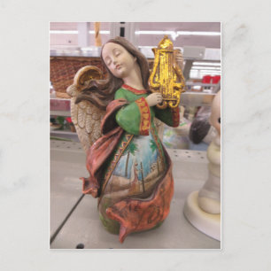 Angel Playing Harp Postcard